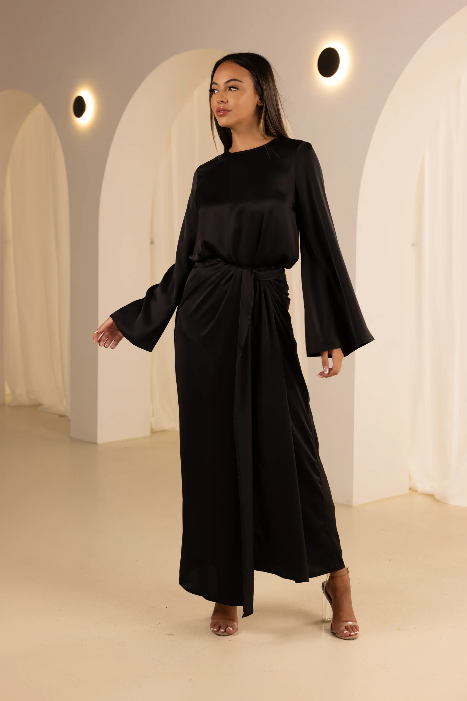 The Grand Bell Sleeve Top & Crossback Skirt Black Bundle - Image 4