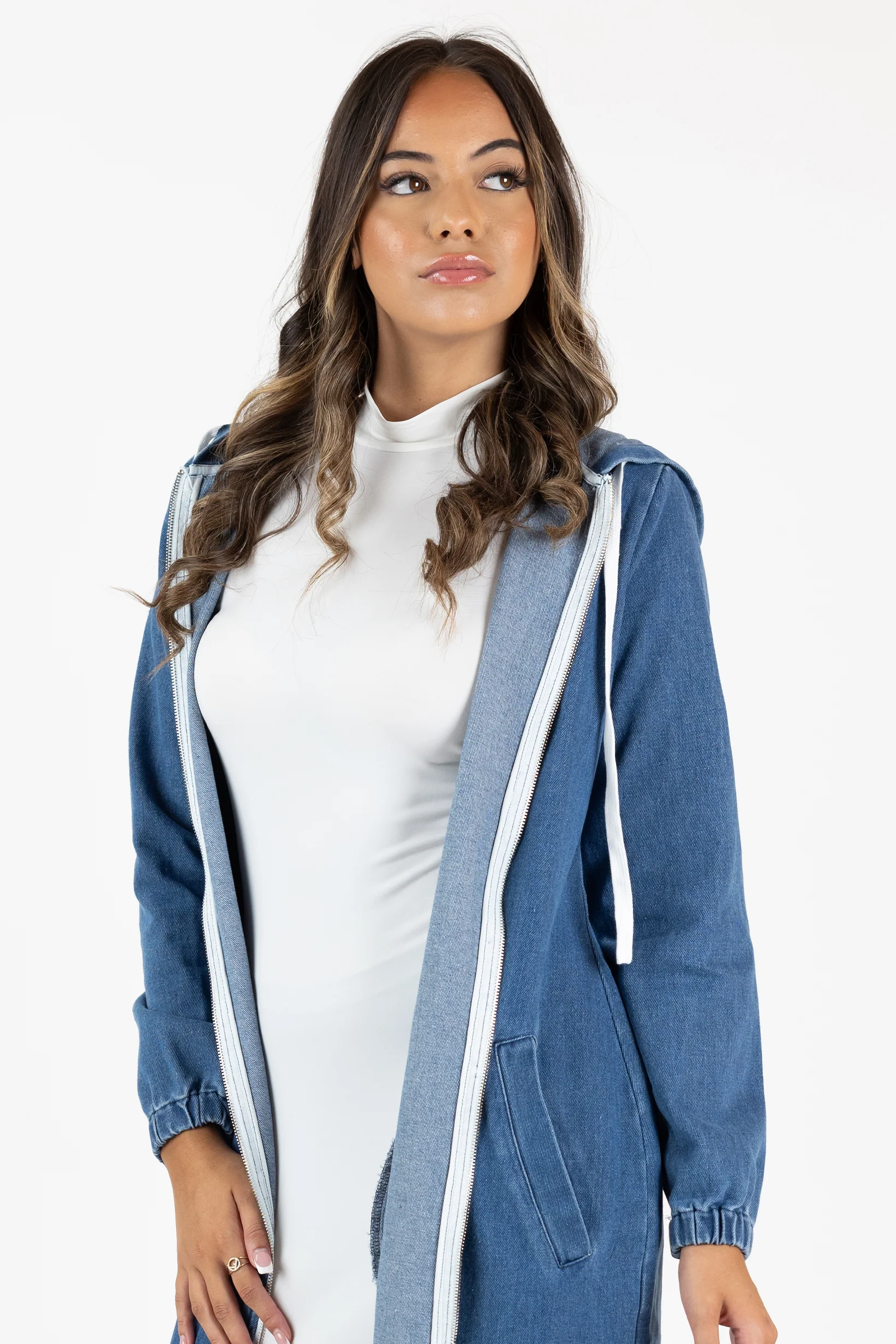The Grand Denim Zip Trench - Image 3