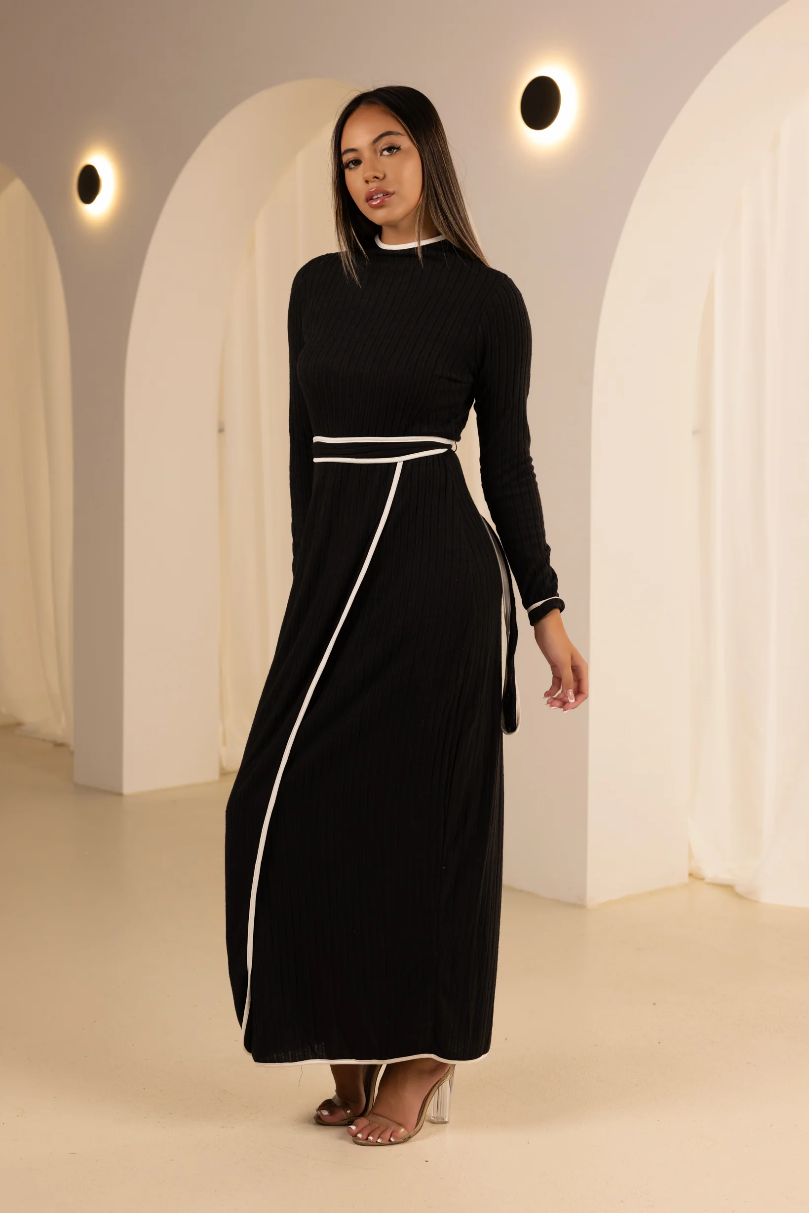 The Grand  Piping Knit Dress - Image 10
