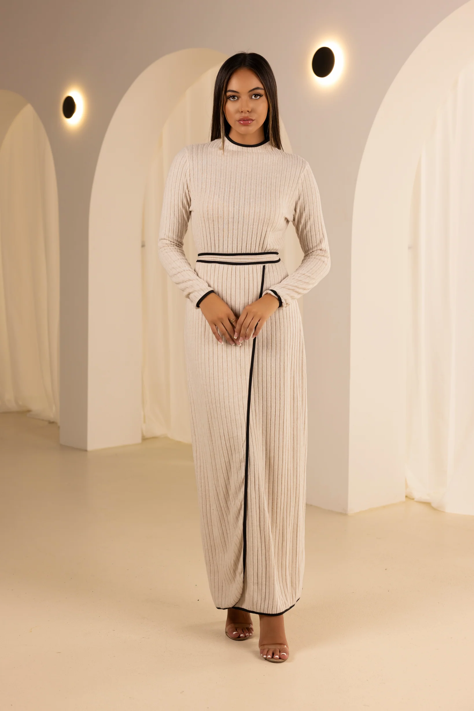 The Grand  Piping Knit Dress - Image 2