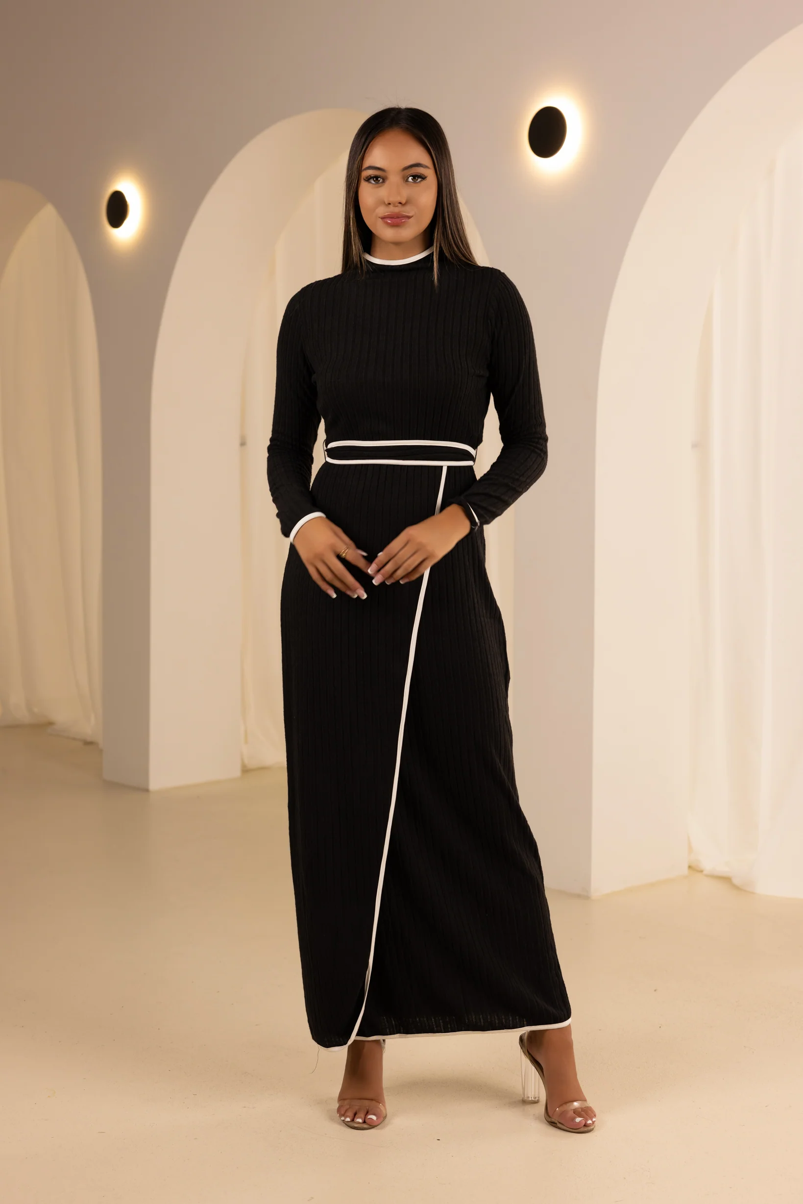 The Grand  Piping Knit Dress - Image 8