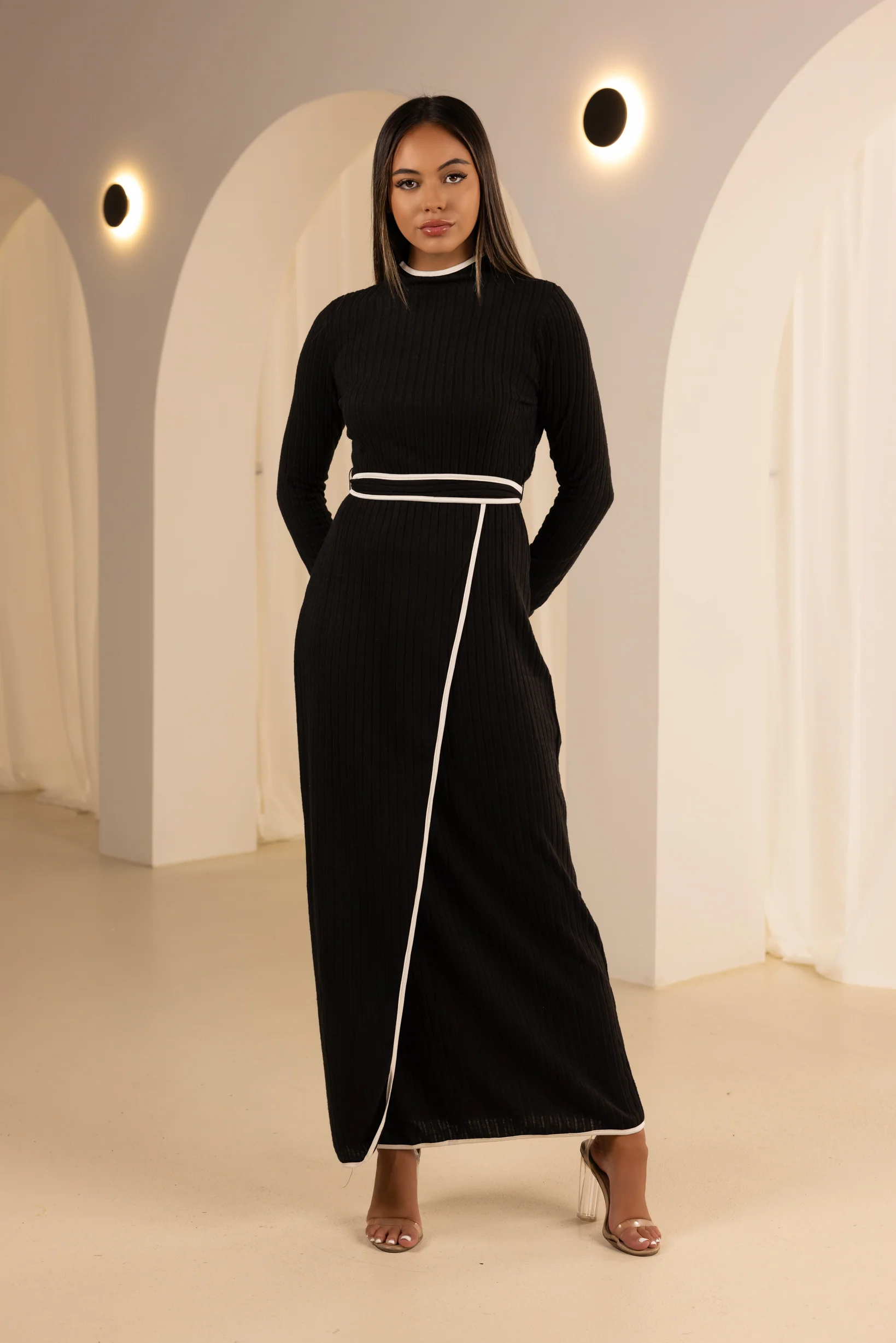 The Grand  Piping Knit Dress - Image 9