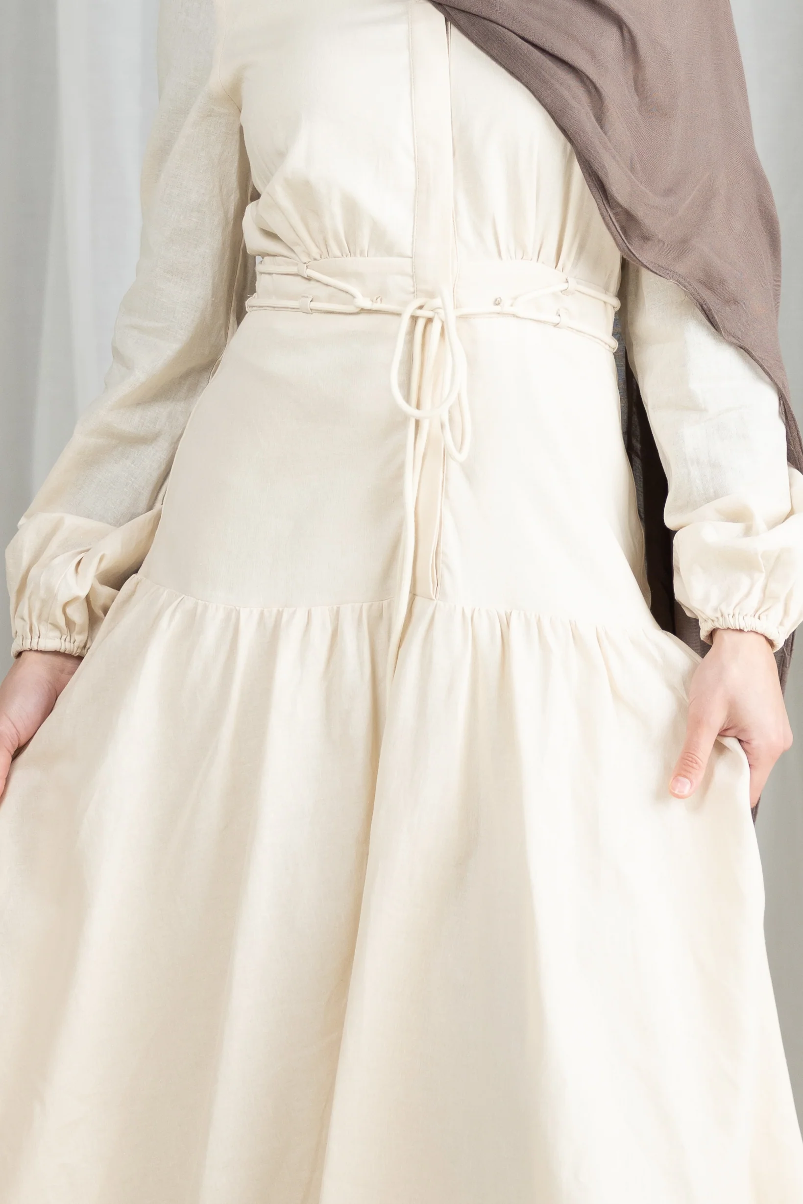 The Grand Rope Detailed Linen Dress - Image 5
