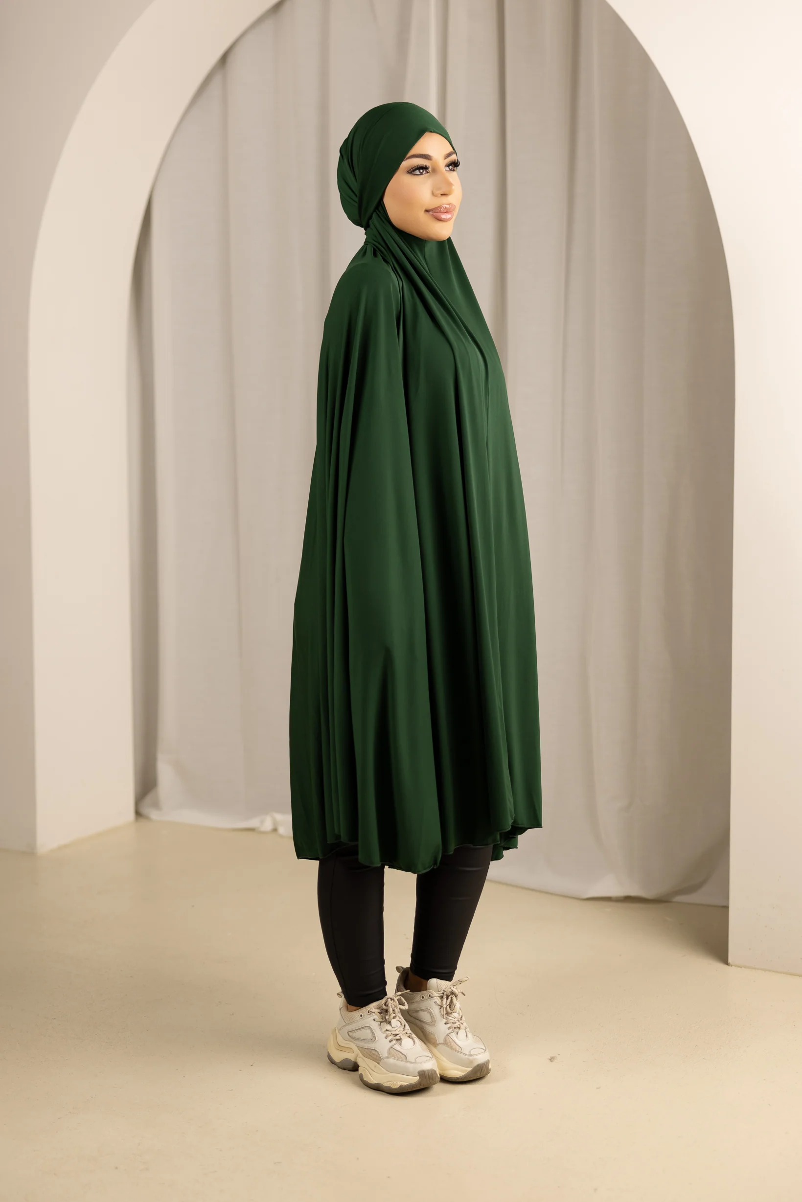 Tie Back Jilbab No Sleeves - Shades of Green - Image 3