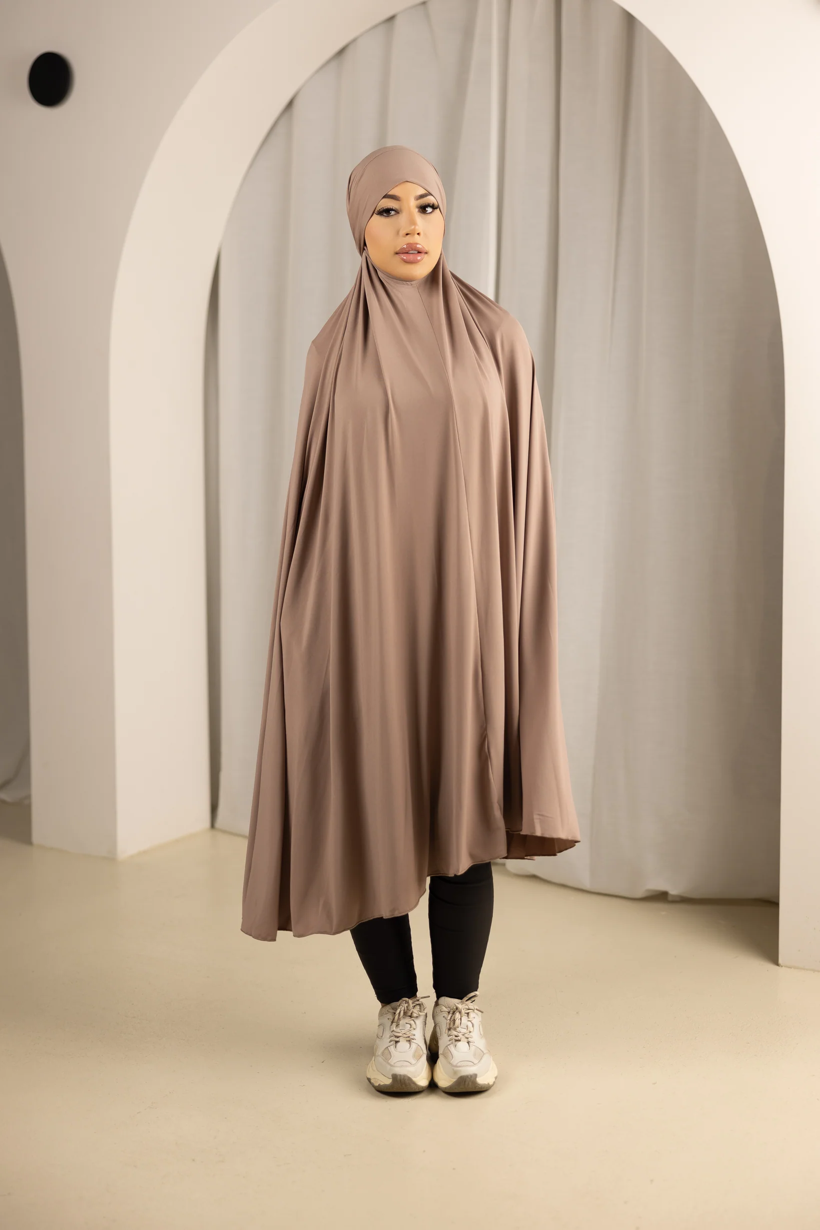 Tie Back Jilbab No Sleeves - Shades of Nude