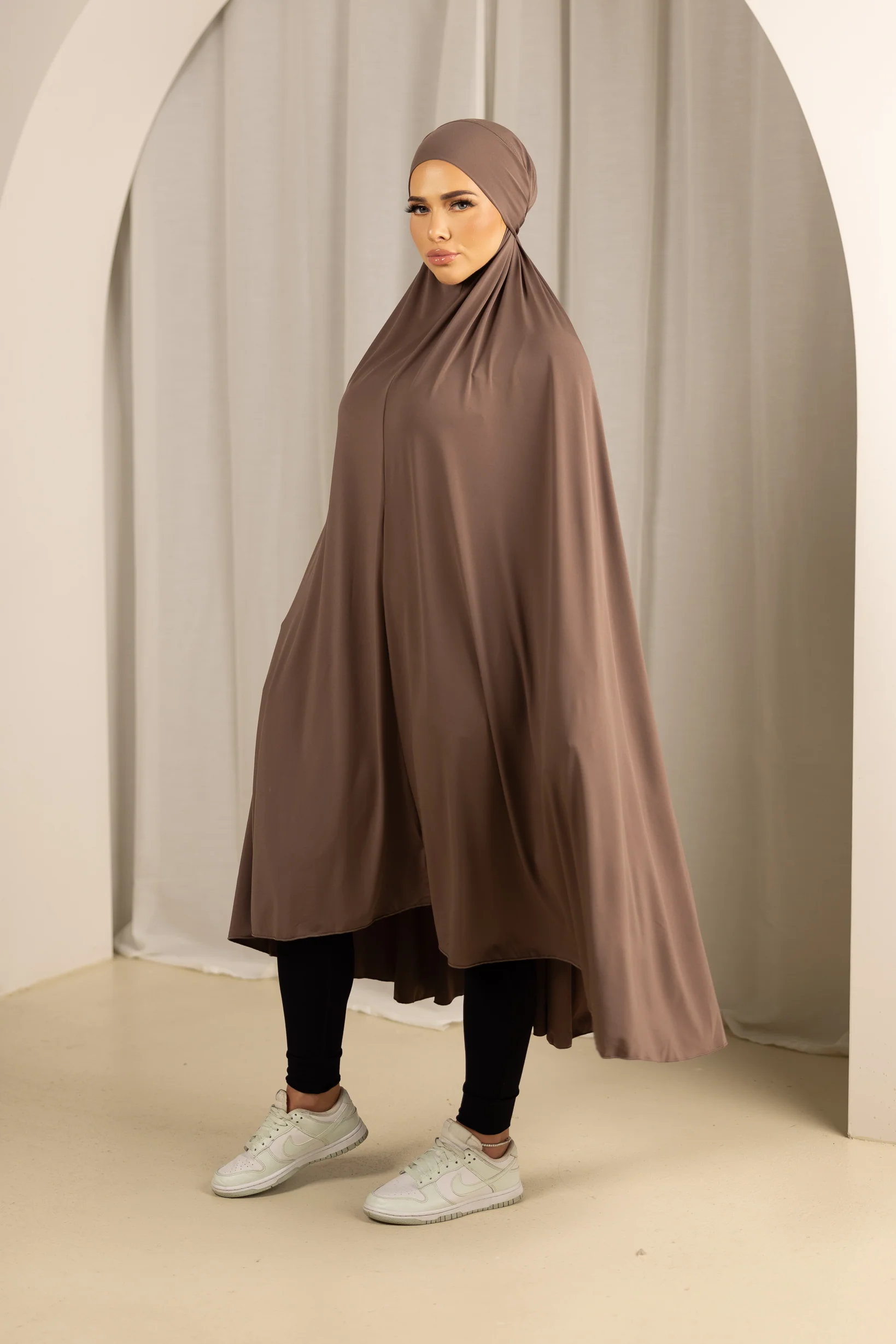 Tie Back Jilbab No Sleeves - Shades of Nude - Image 4