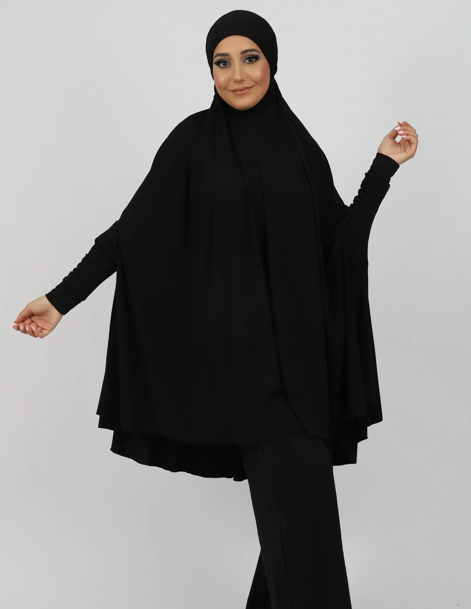 Tie Back Jilbab Sleeves - Shades of Black - Image 11