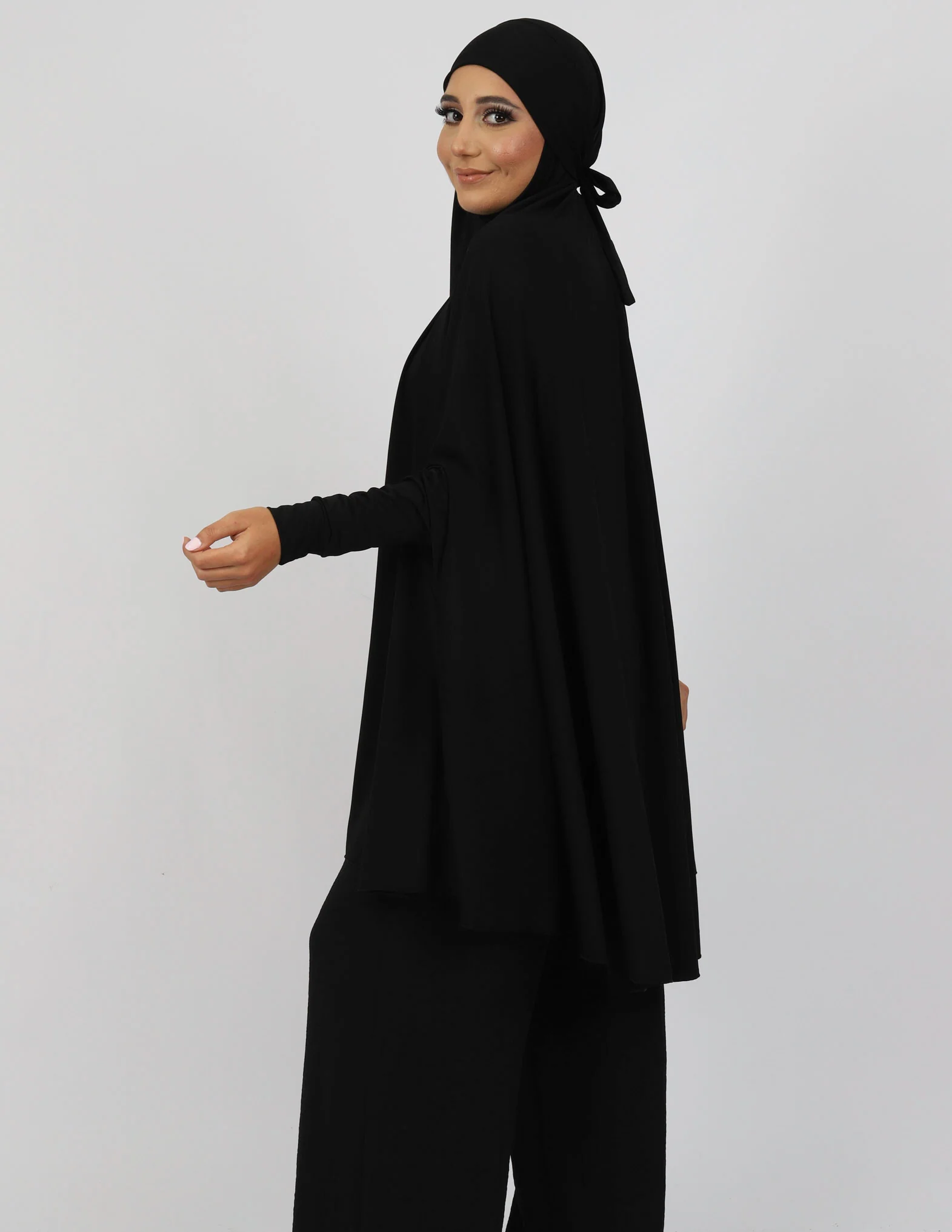 Tie Back Jilbab Sleeves - Shades of Black - Image 14