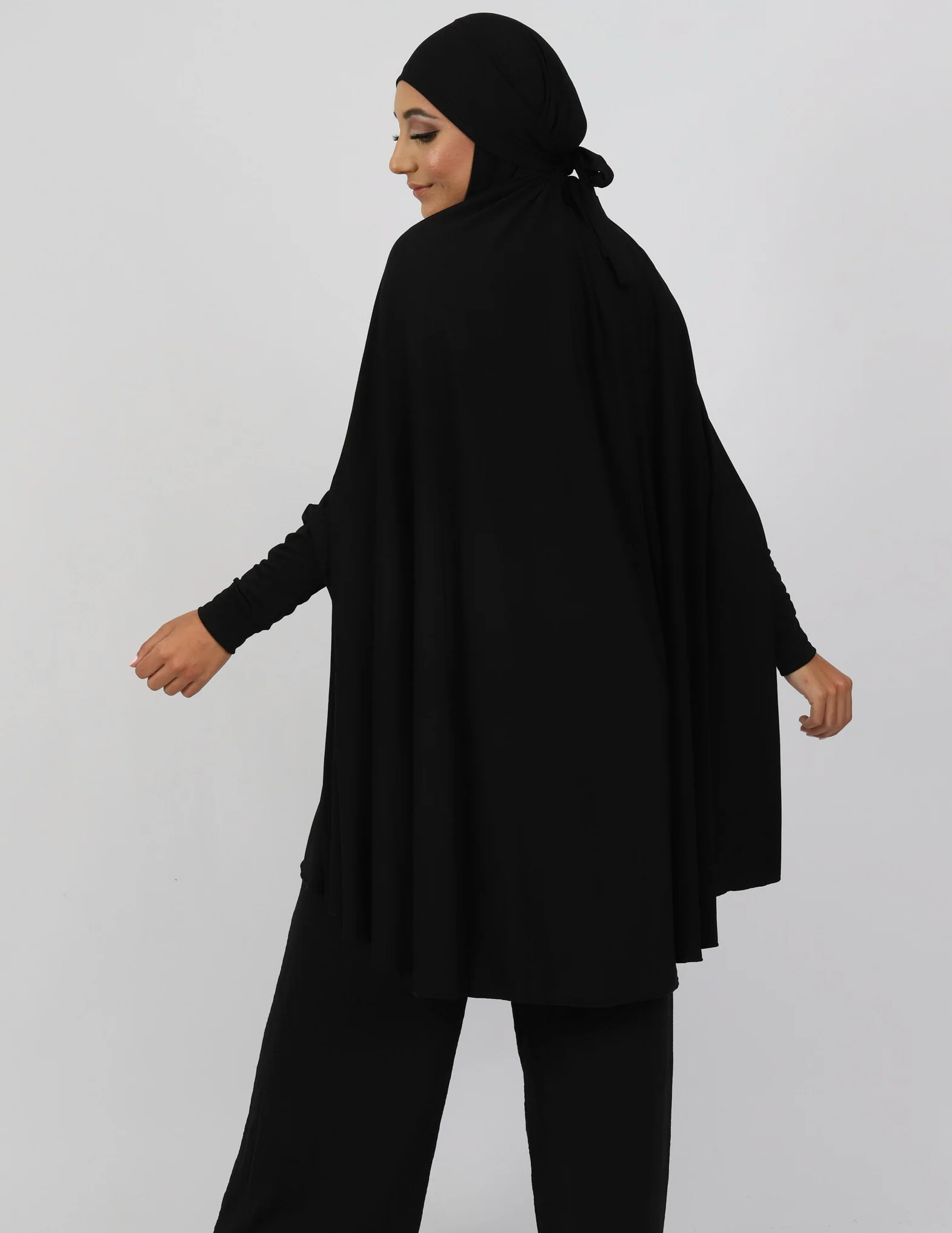 Tie Back Jilbab Sleeves - Shades of Black - Image 15