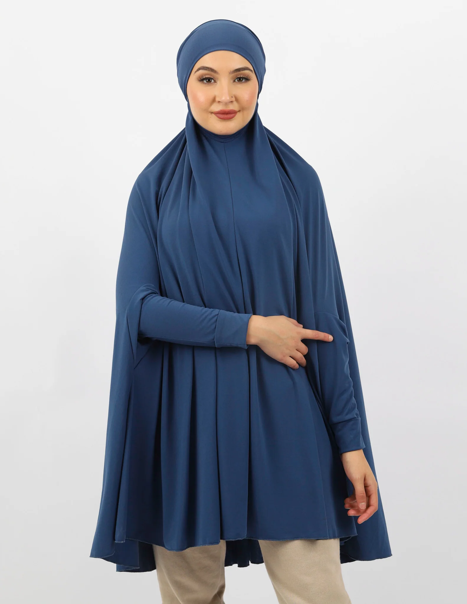 Tie Back Jilbab Sleeves - Shades of Blue - Image 12