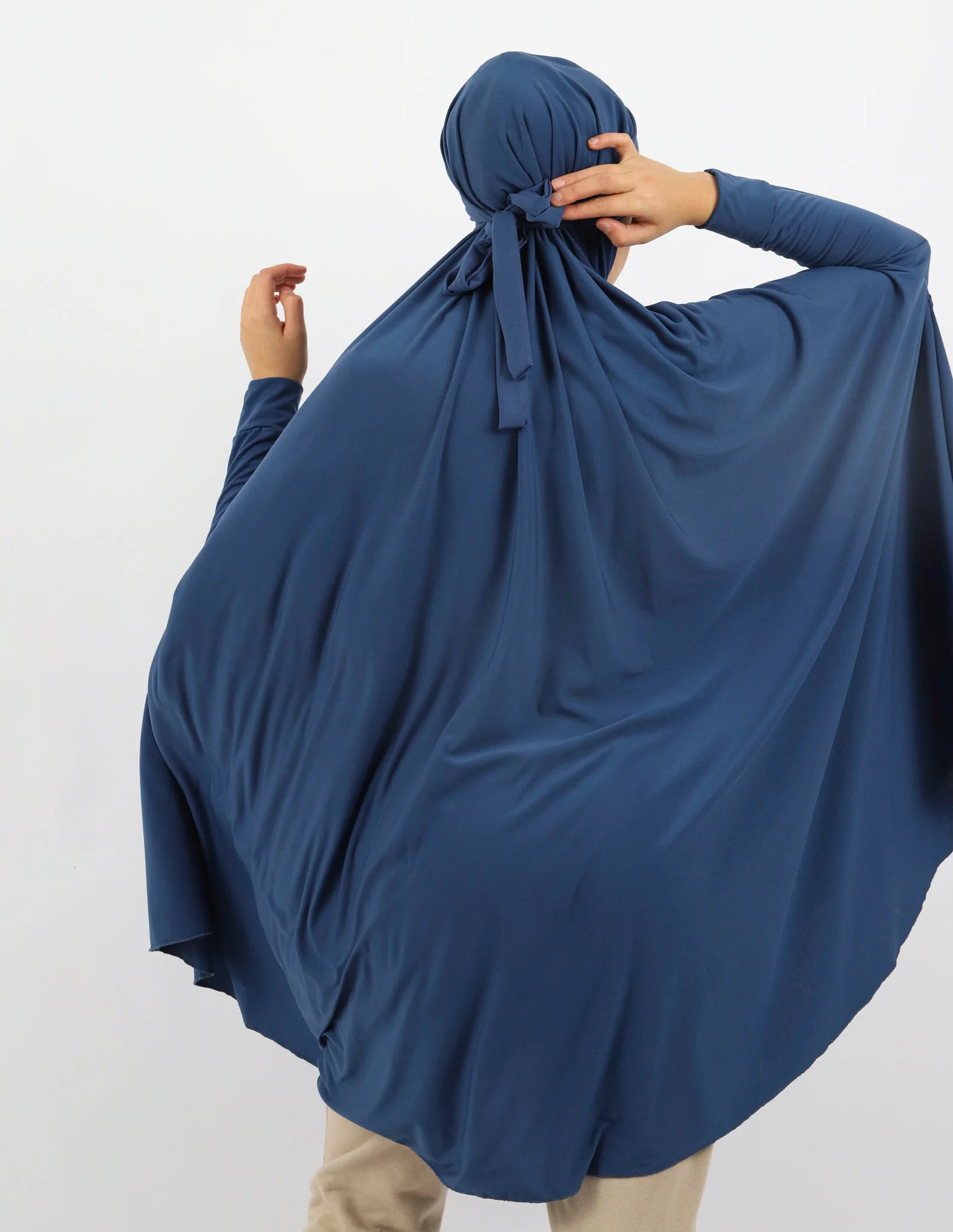 Tie Back Jilbab Sleeves - Shades of Blue - Image 17