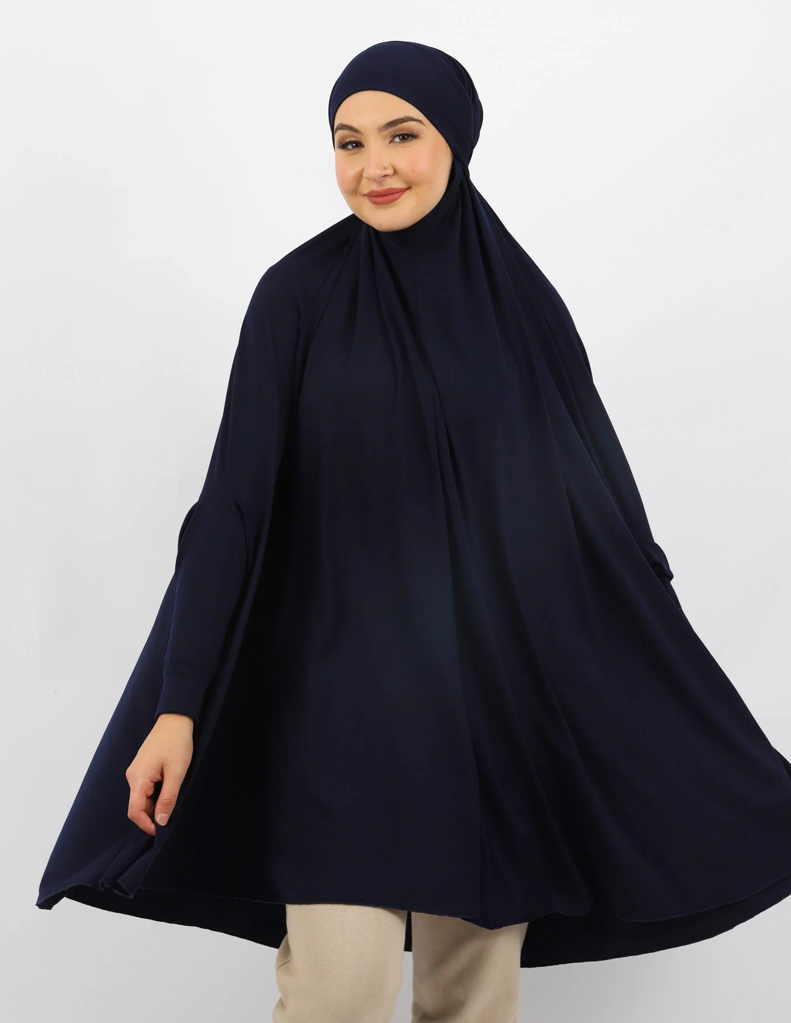 Tie Back Jilbab Sleeves - Shades of Blue - Image 18