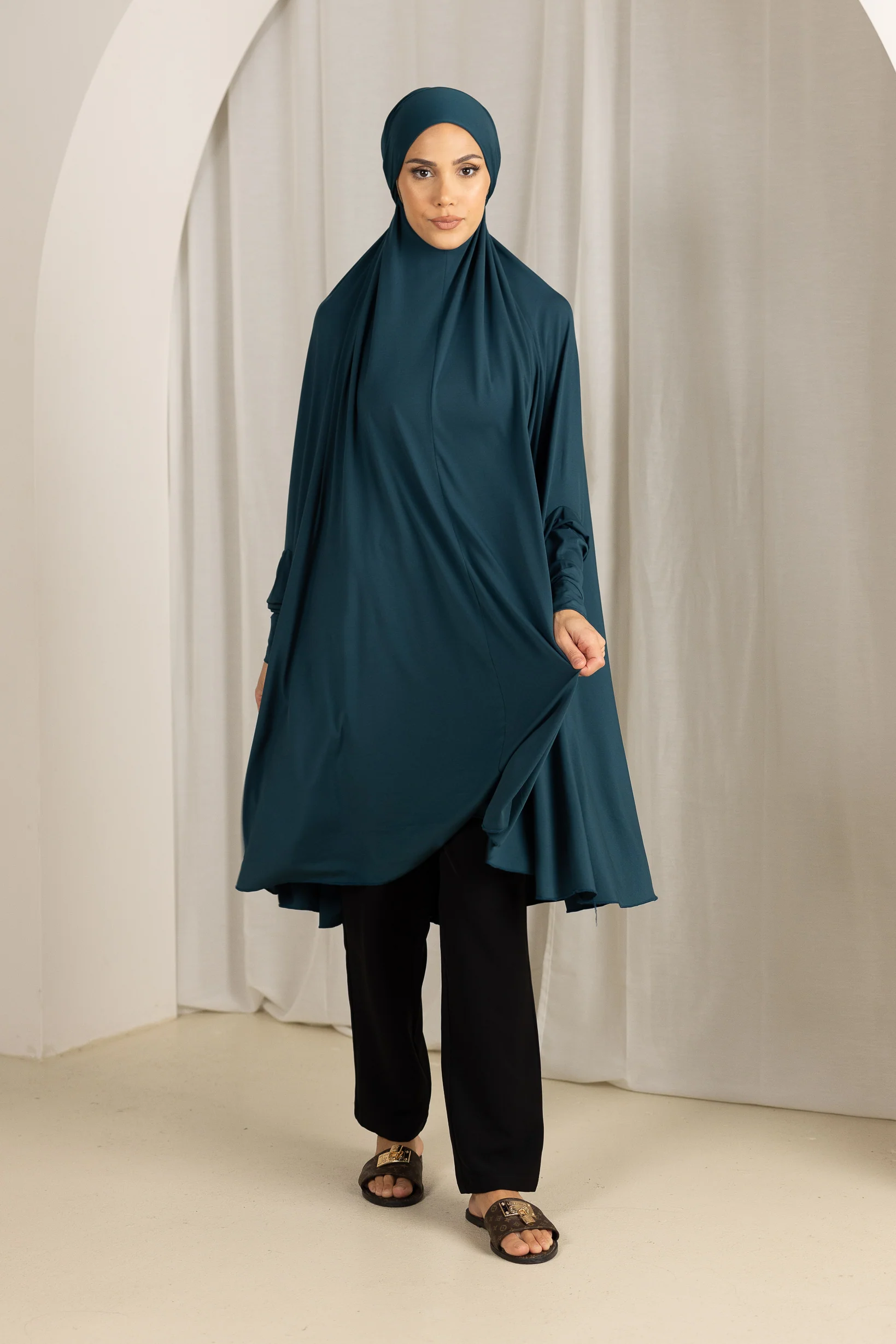 Tie Back Jilbab Sleeves - Shades of Blue - Image 3