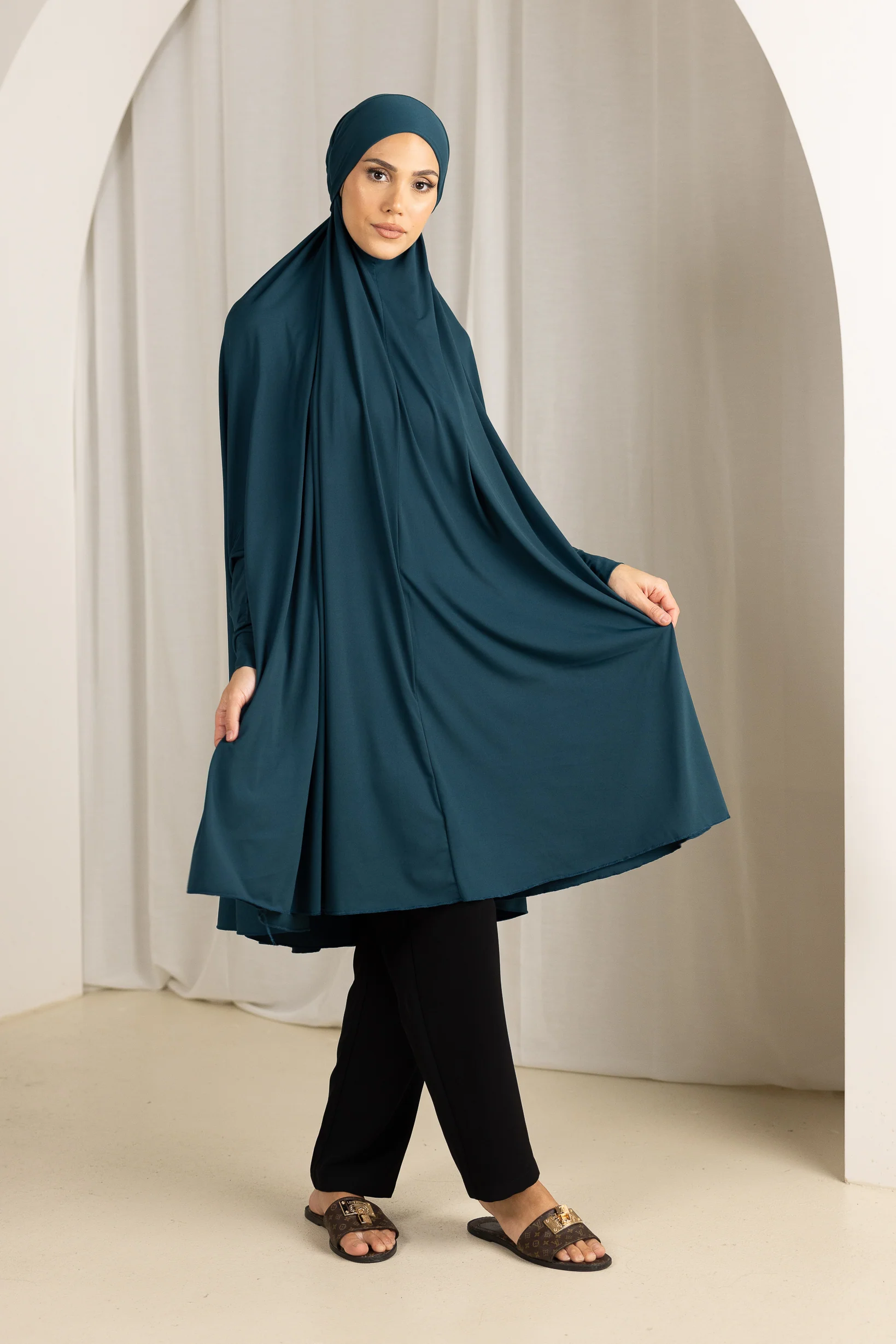 Tie Back Jilbab Sleeves - Shades of Blue - Image 4
