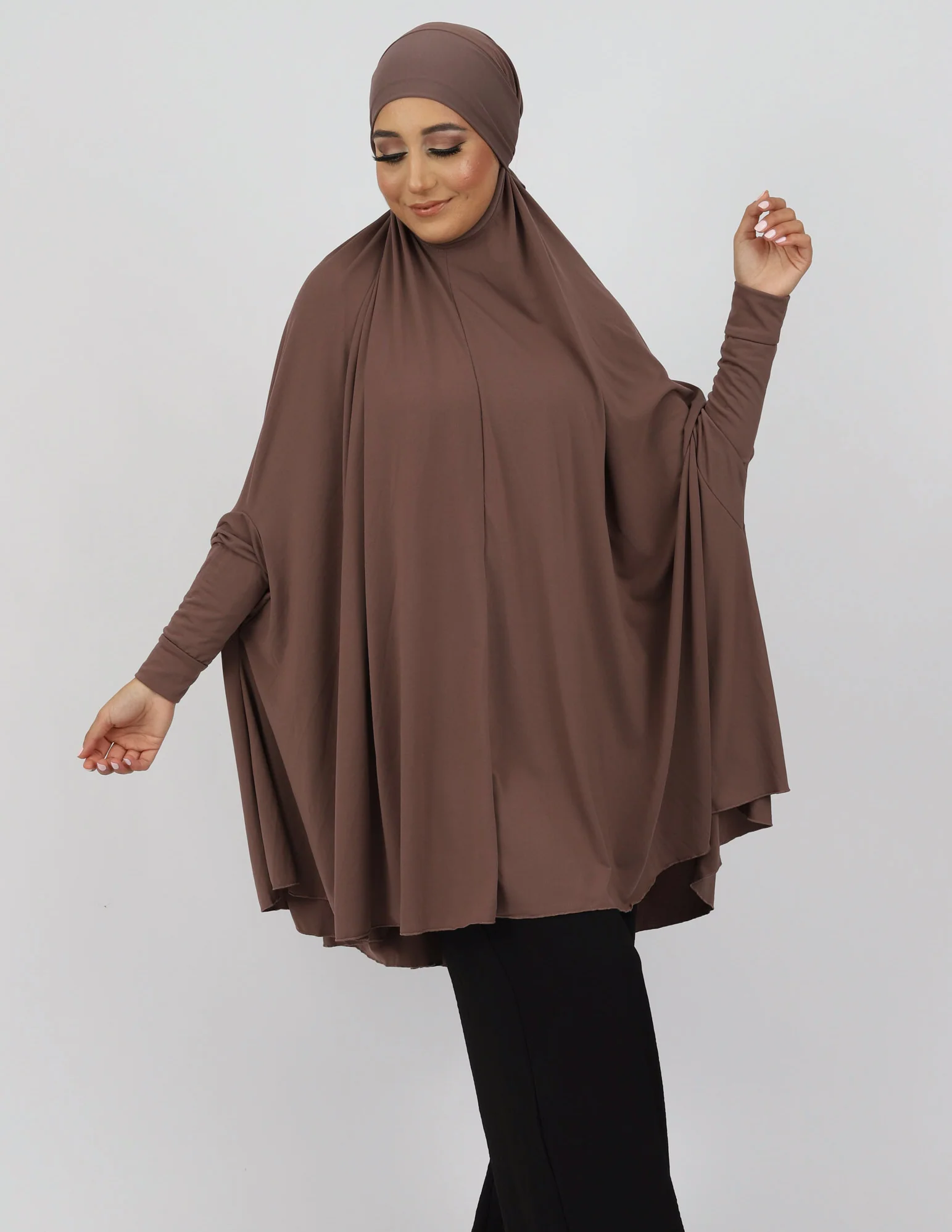 Tie Back Jilbab Sleeves - Shades of Brown - Image 10