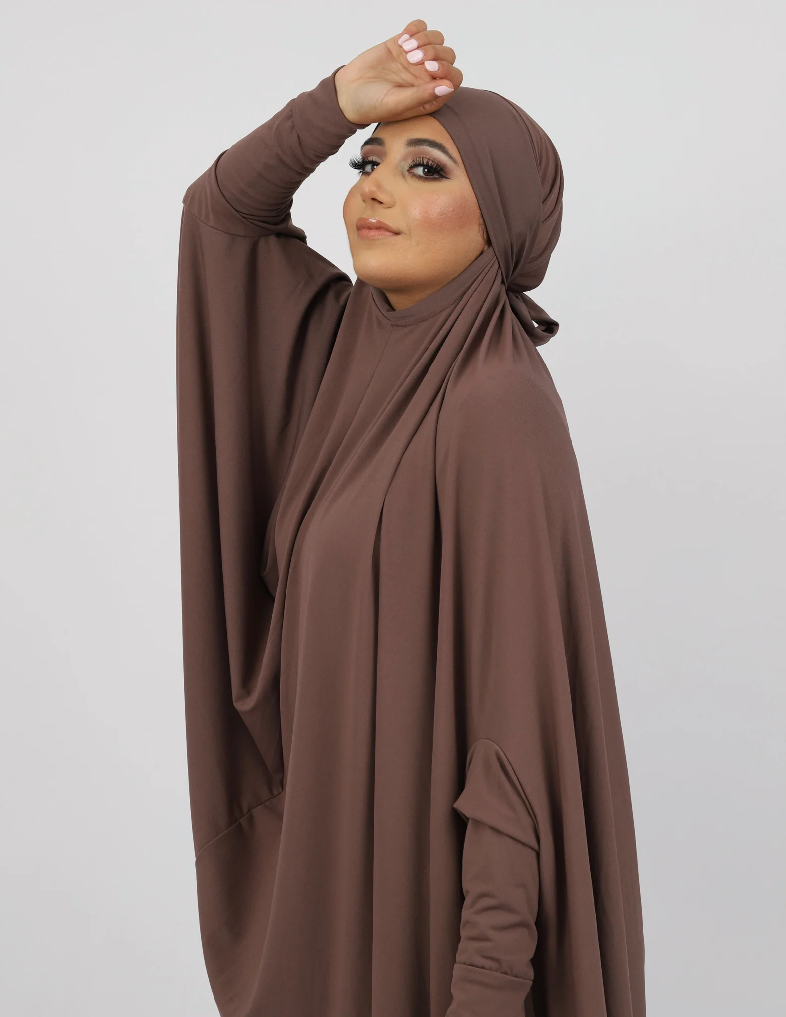 Tie Back Jilbab Sleeves - Shades of Brown - Image 11