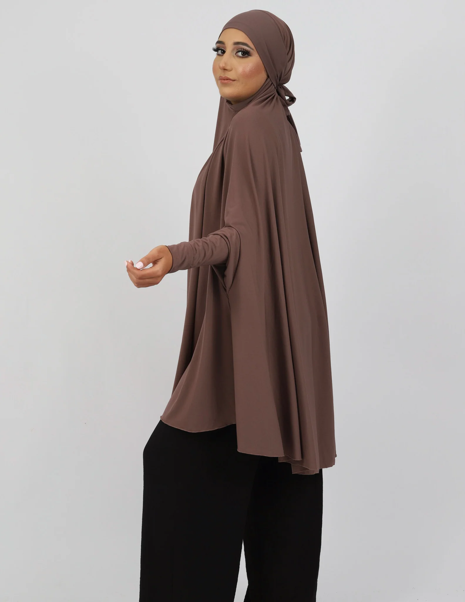 Tie Back Jilbab Sleeves - Shades of Brown - Image 12