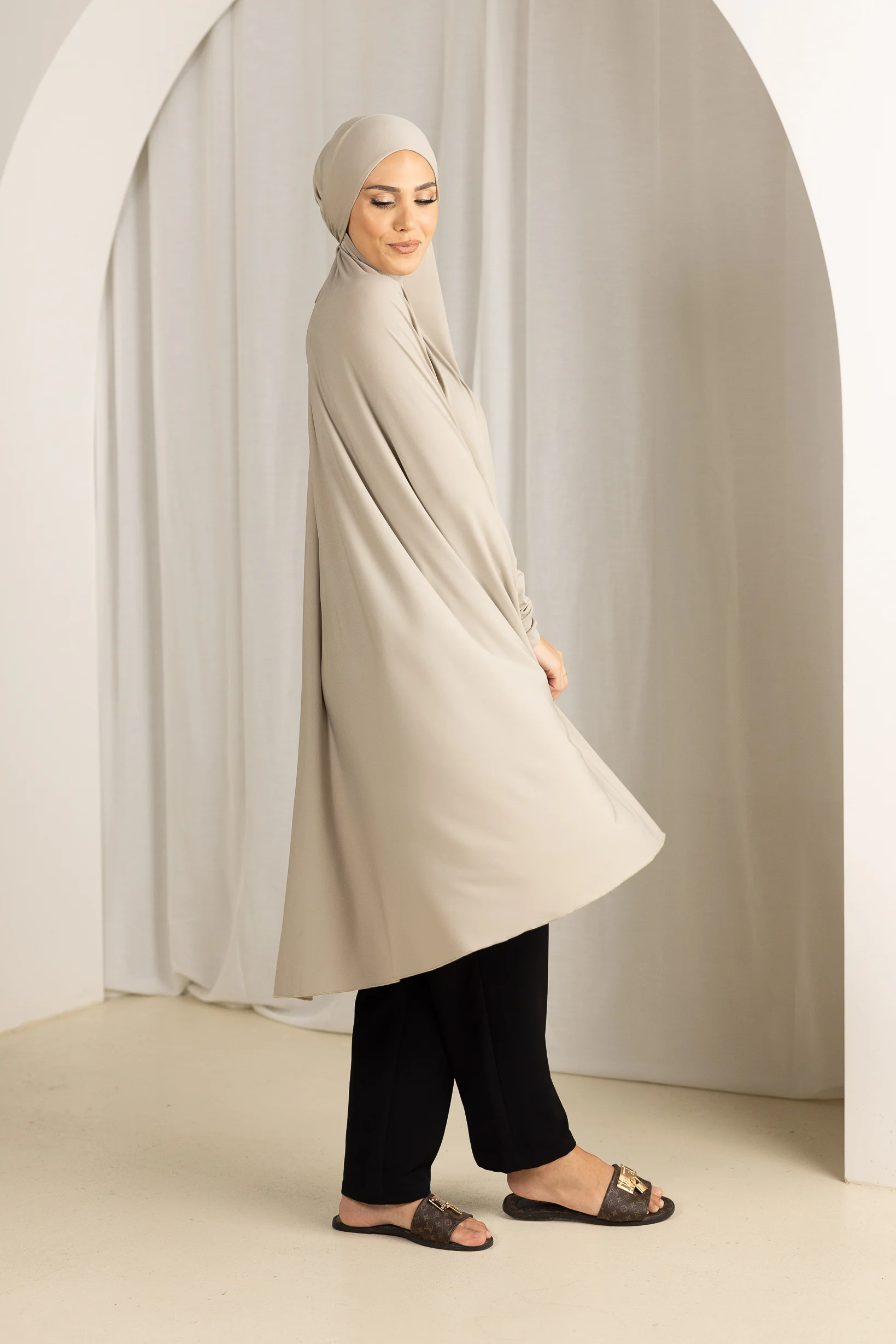 Tie Back Jilbab Sleeves - Shades of Nude - Image 10
