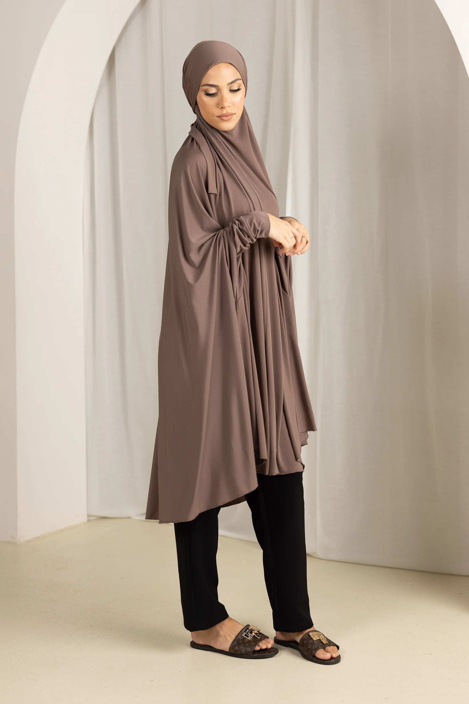 Tie Back Jilbab Sleeves - Shades of Nude - Image 14