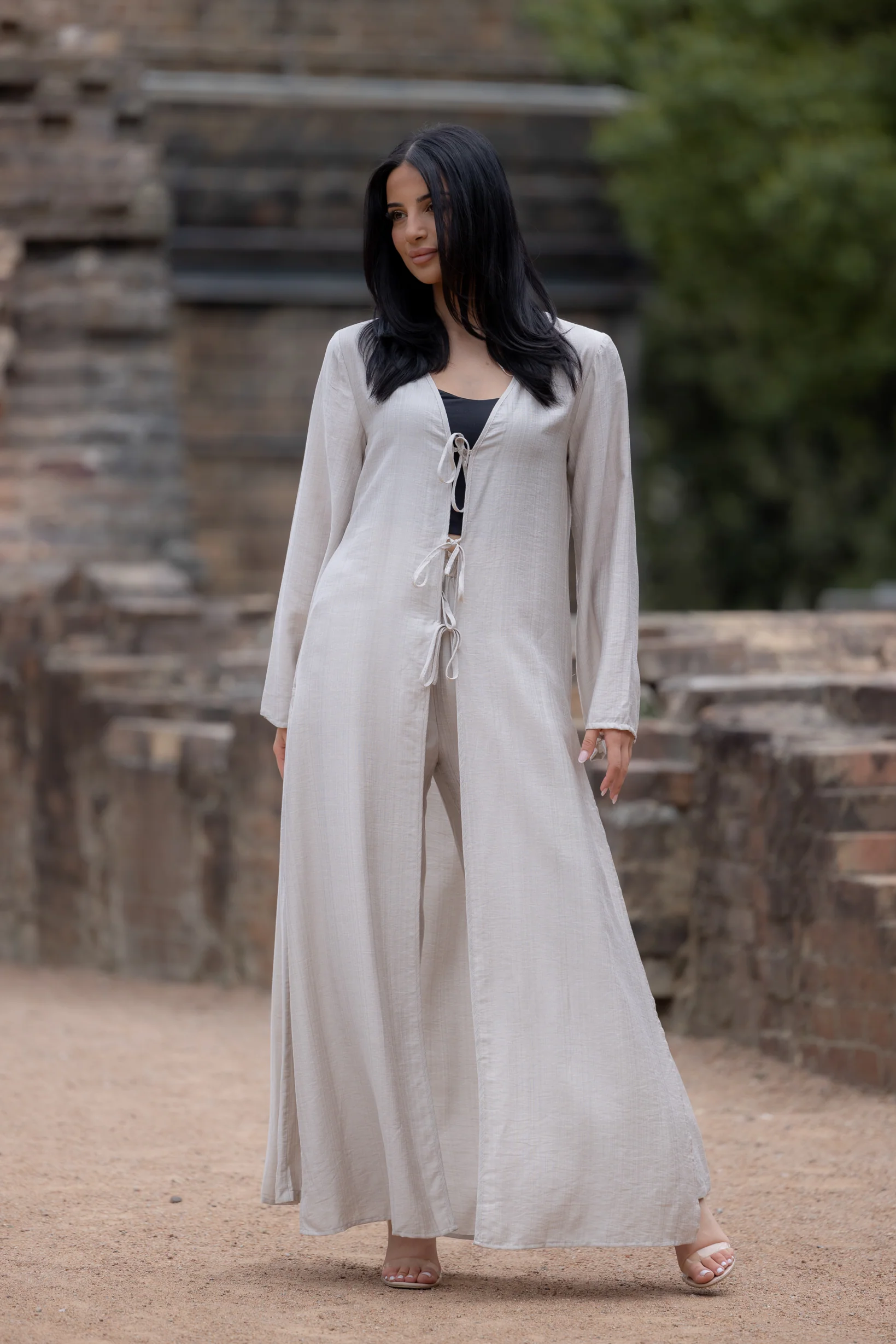 Twin Tie Cardi and Pants Set - Image 2