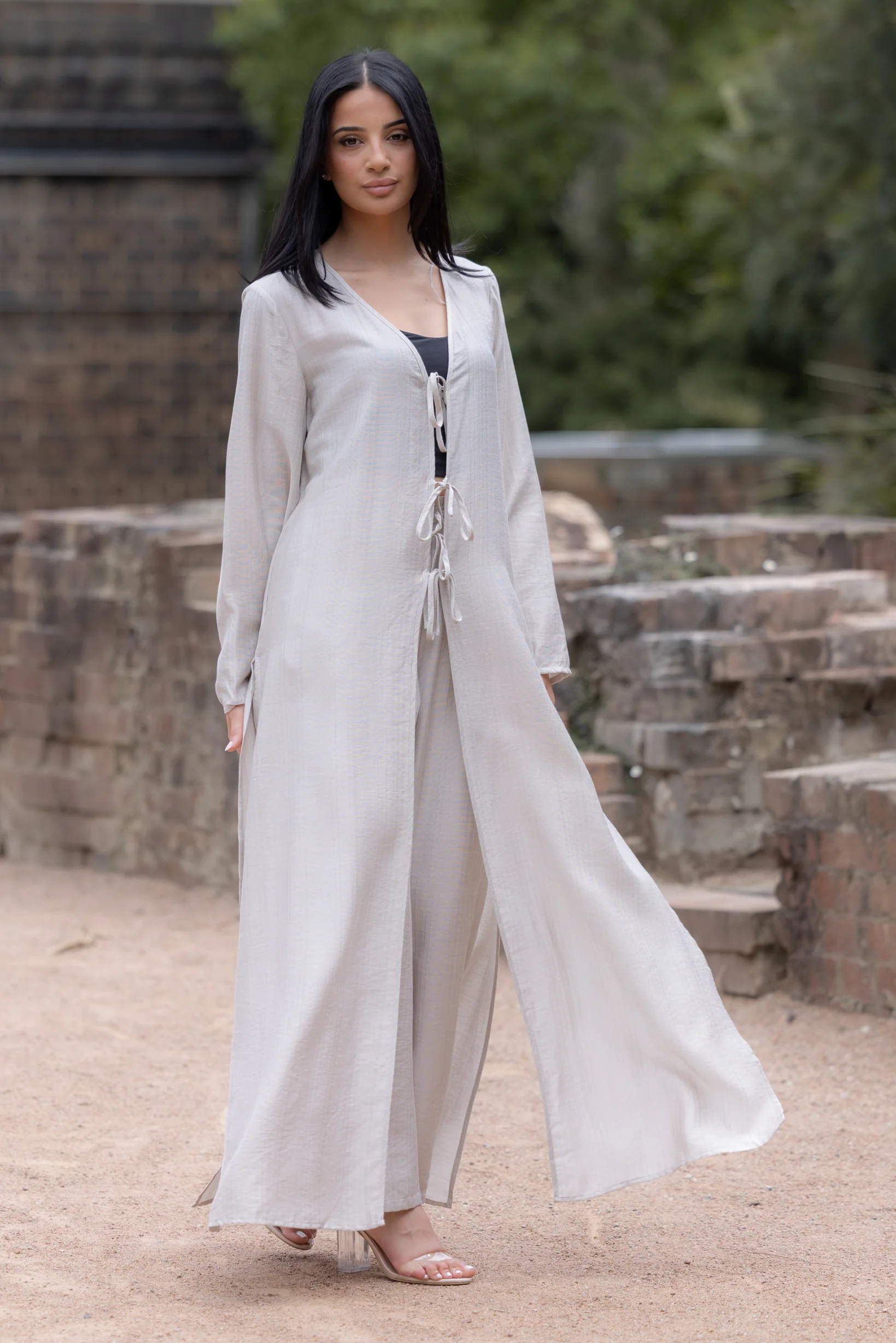 Twin Tie Cardi and Pants Set - Image 4