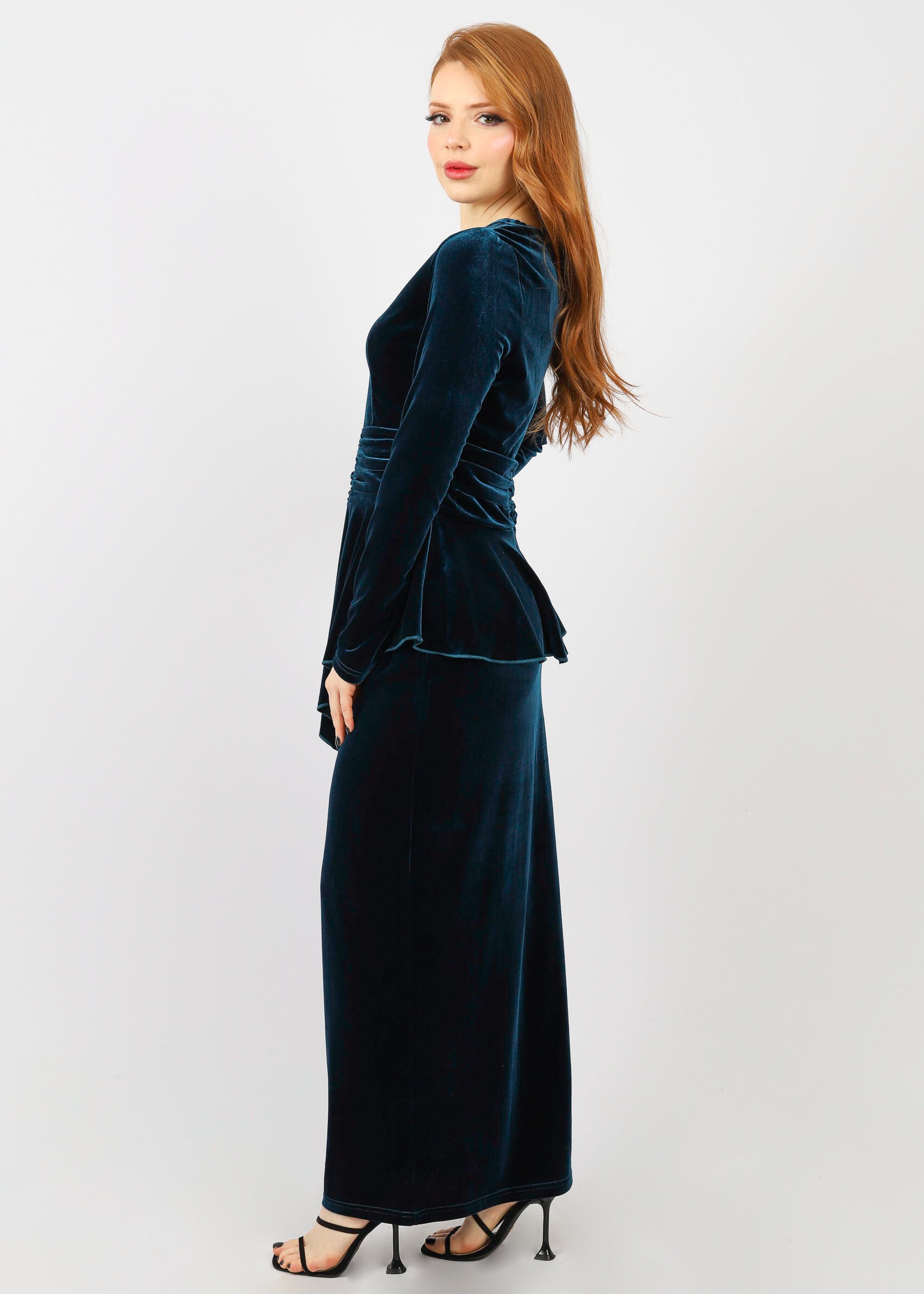Velvet Peplum Two Pc Set - Image 10