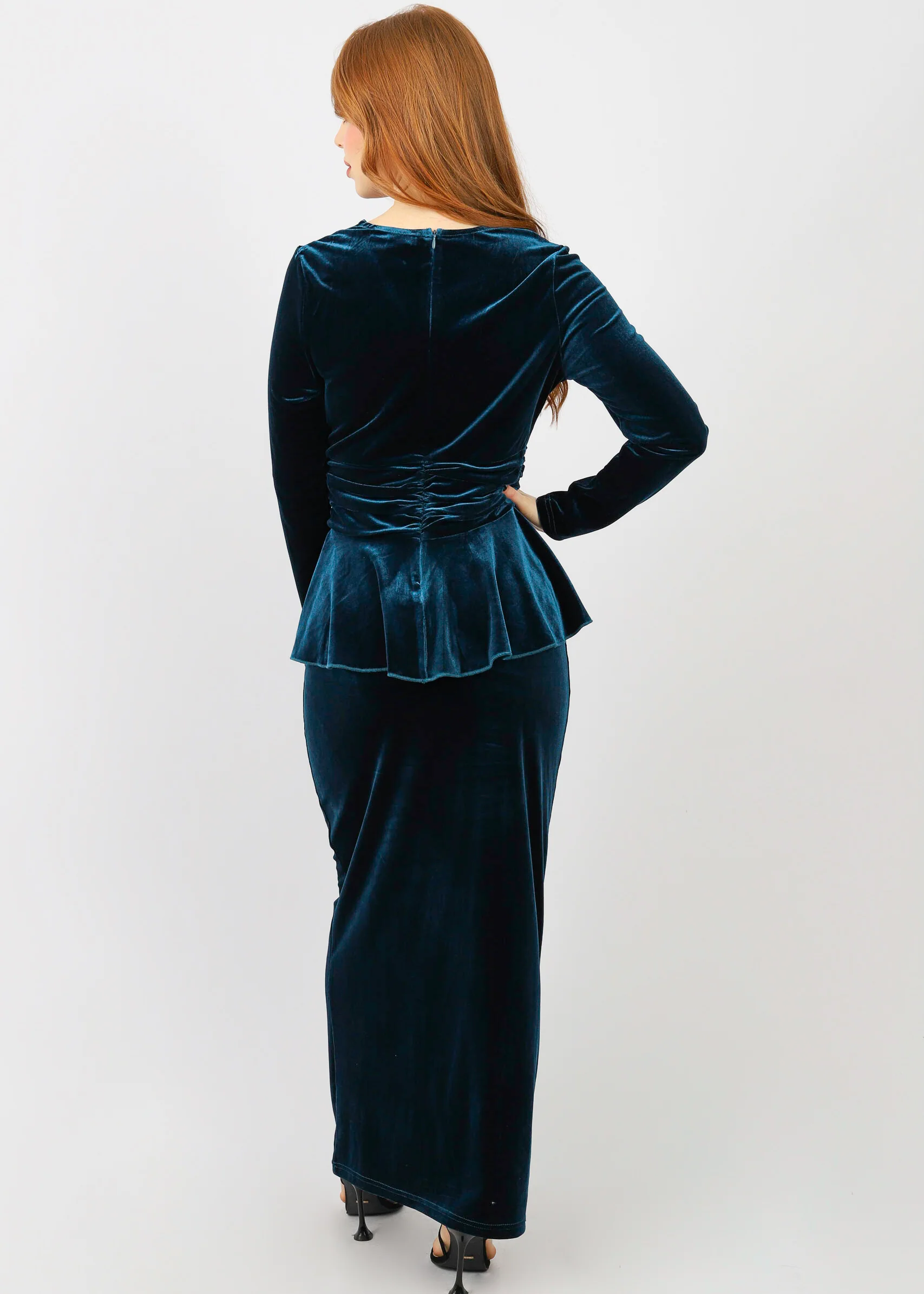 Velvet Peplum Two Pc Set - Image 11