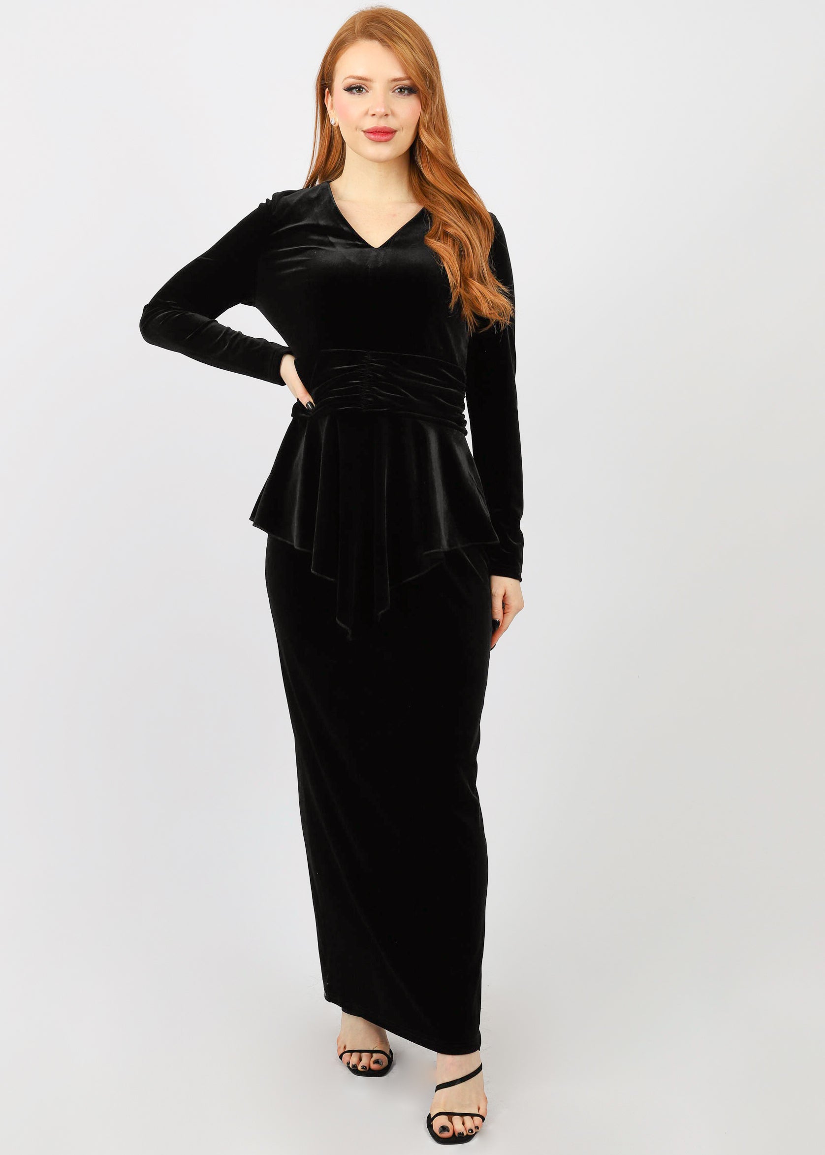 Velvet Peplum Two Pc Set - Image 5