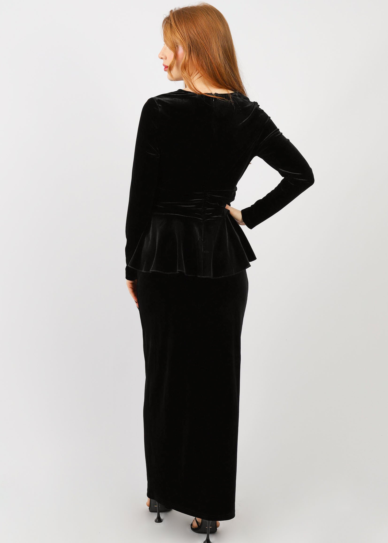 Velvet Peplum Two Pc Set - Image 7