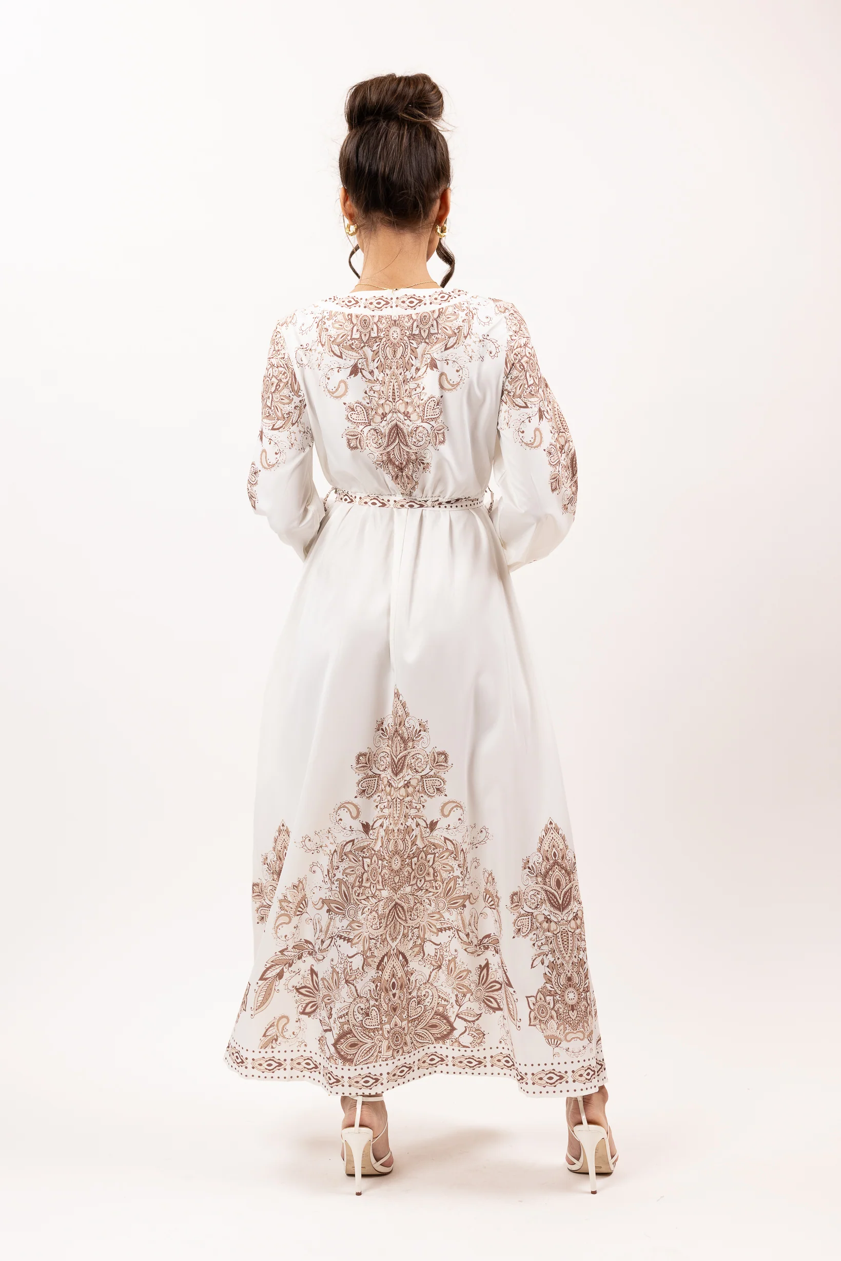 Vintage Print Tie Dress - Image 10