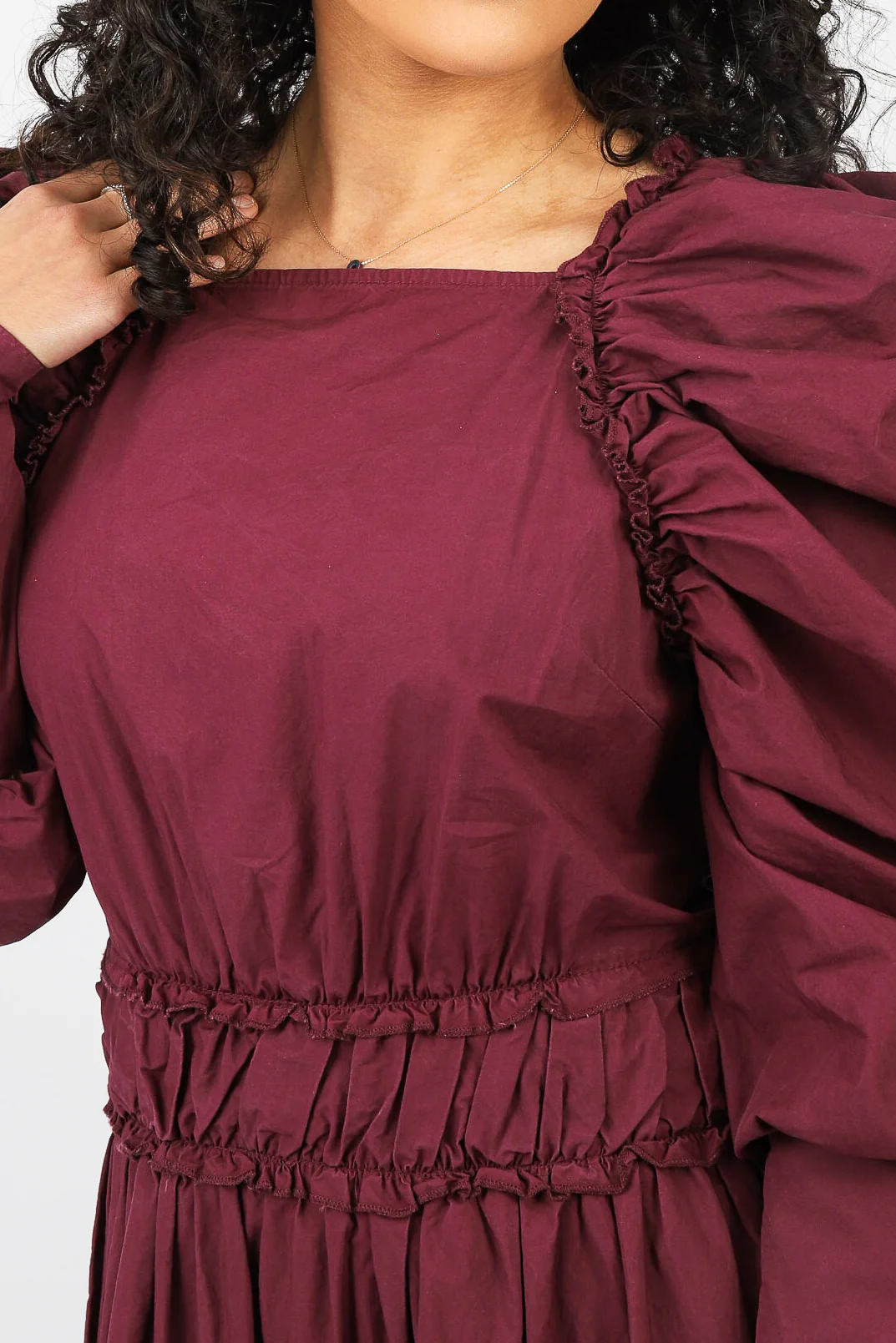 Voluminous Detailed Maxi Dress - Image 20