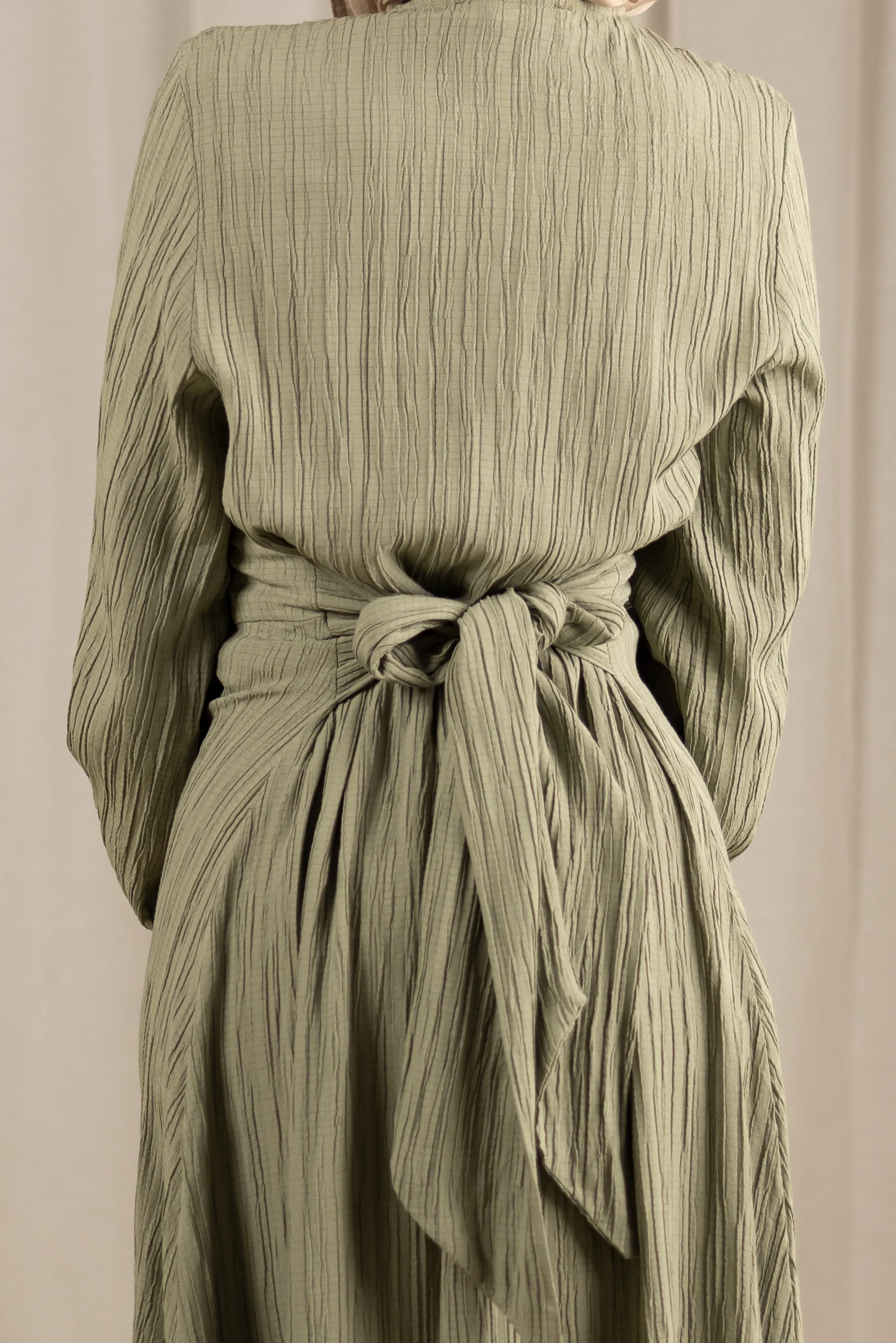 Waist Tie Button Up Dress - Image 4