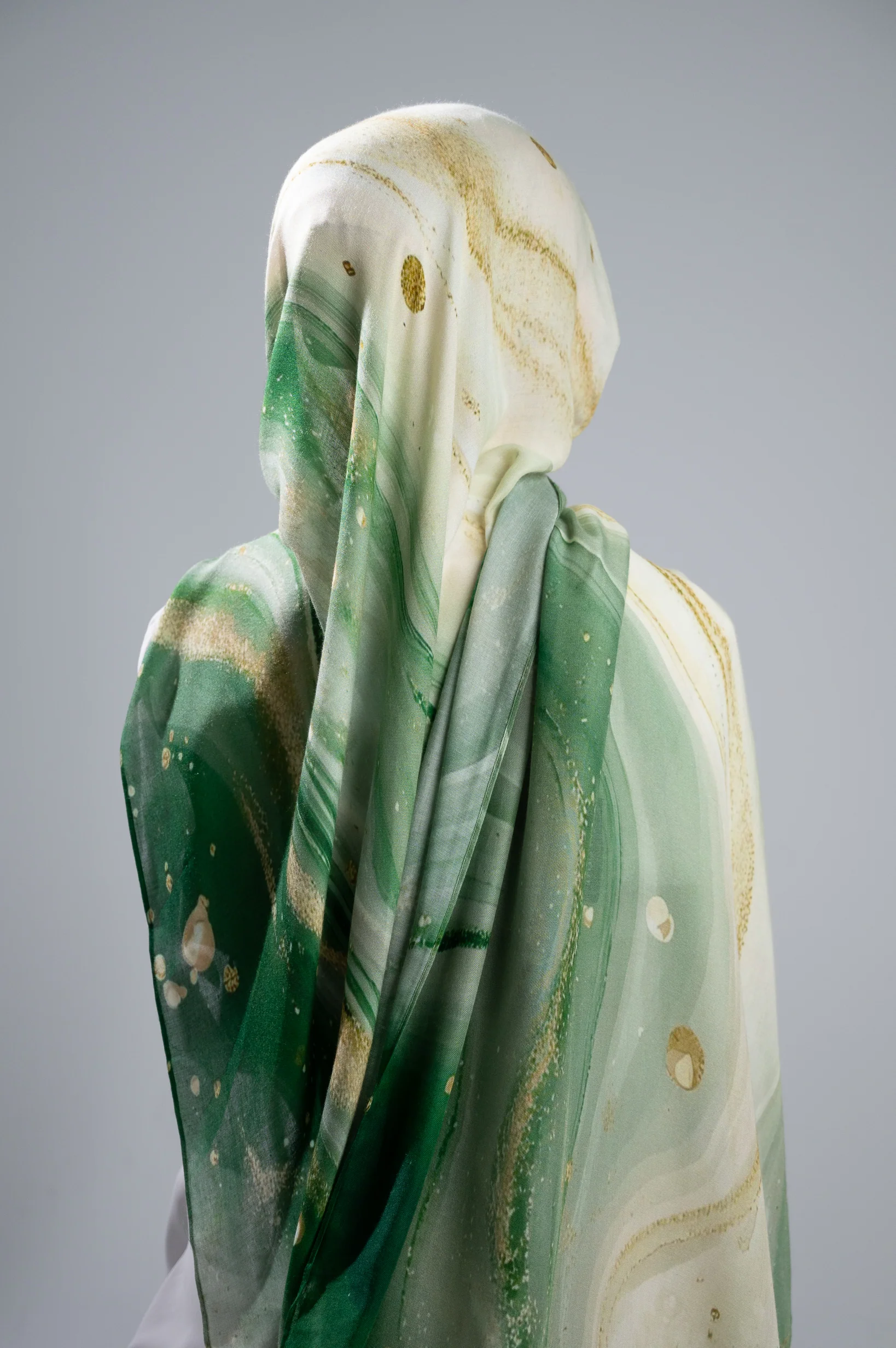 Watermark Modal Shawls - Shades of Dark Green - Image 4