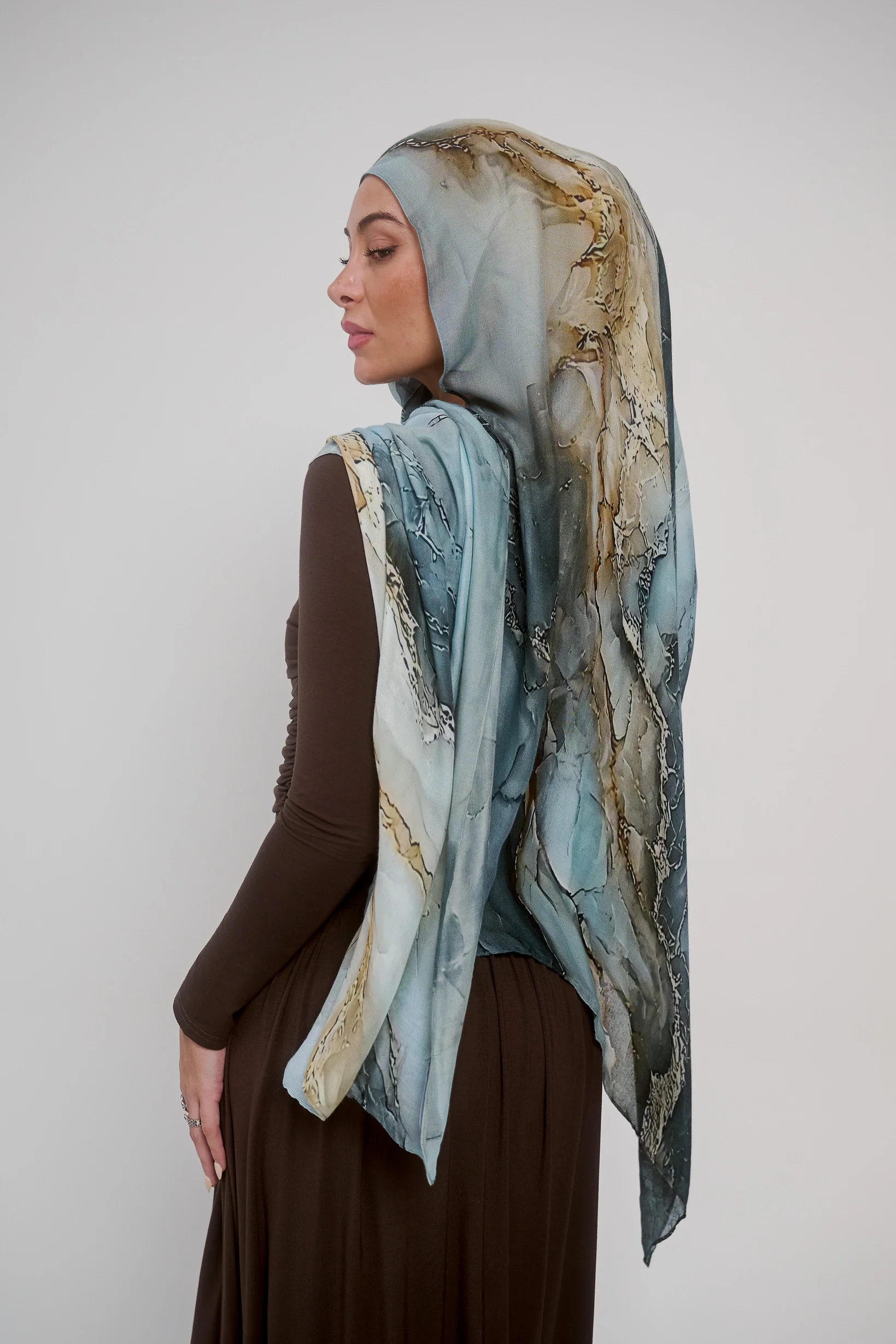 Watermark Modal Shawls - Shades of Light Green - Image 2