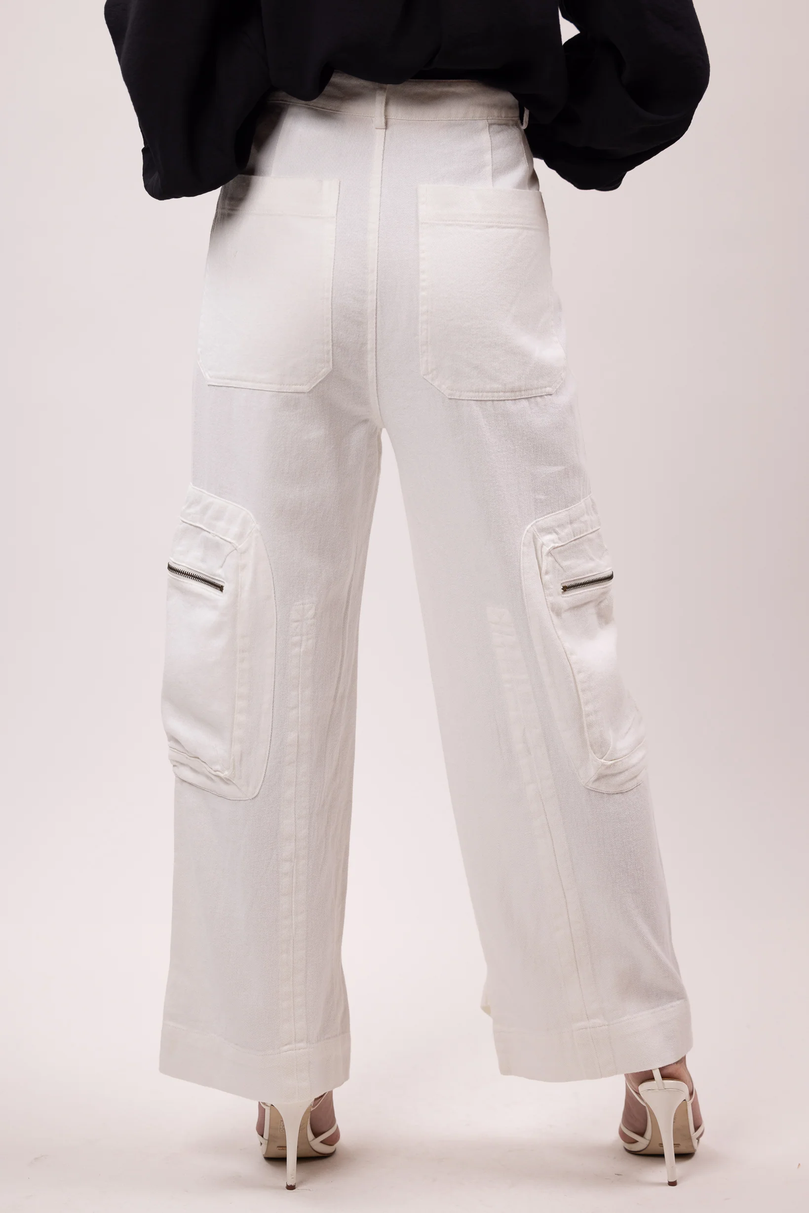 Zip Pocket Denim Pants - Image 3